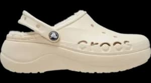 Crocs Baya Platform Lined Clogs Women Winter White 4