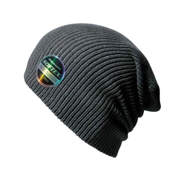 Result Core Mens Softex Beanie in Charcoal Charcoal Male One Size