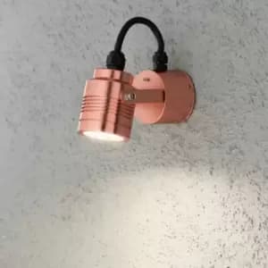 Konstsmide Monza Outdoor Modern Wall Light Adjustable, 3W High Power LED Copper Ano, IP54