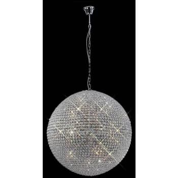 Ava pendant lamp 18 Bulbs polished chrome / crystal