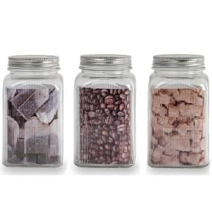 Sabichi 3 Piece Traditional Ribbed Canister Set