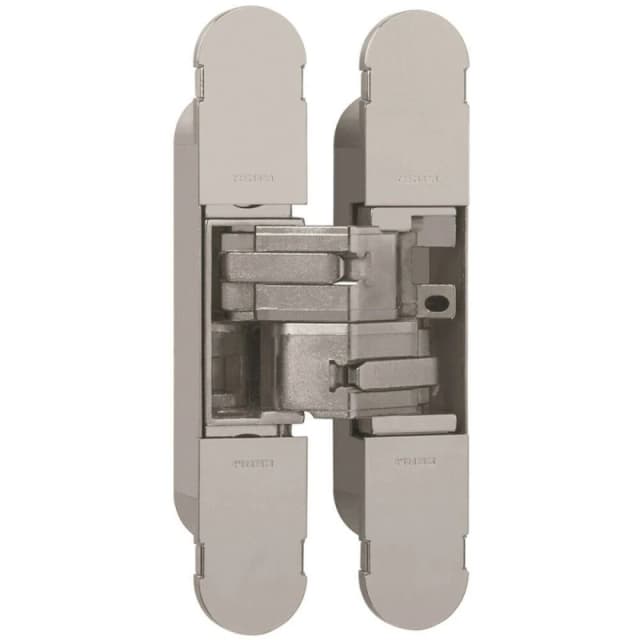 Loops 134 x 24mm Concealed Medium Duty Hinge Fits Unrebated Doors Nickel Plated Metallics