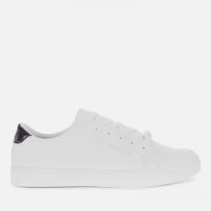 Tommy Hilfiger Womens Venus Leather Essential Trainers - White - UK 4