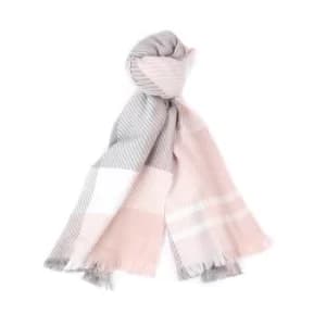 Barbour Womens Blair Tartan Scarf Pink/Grey Tartan