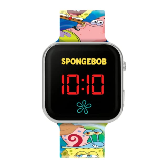 Accutime Spongebob Squarepants Multicoloured Printed Strap LED Watch SGB4160