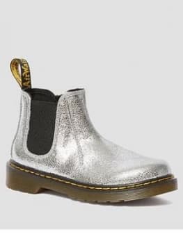 Dr Martens Girls Metallic Chelsea Boots - Silver