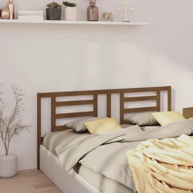 VIDAXL Bed Headboard Honey Brown 156x4x100cm Solid Pine Wood Vidaxl 8720287007098