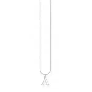 Silver Letter A Necklace KE2010-001-21-L45v