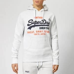 Superdry Mens Sweatshirt Shop Duo Hoody - Ice Marl - M