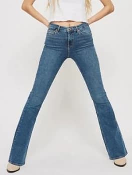 Topshop Topshop Jamie Flared Jeans - Mid Blue