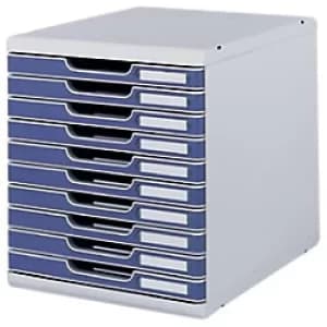 Exacompta Drawer Box System Polyester Light Grey, Blue 28.8 x 35 x 32 cm