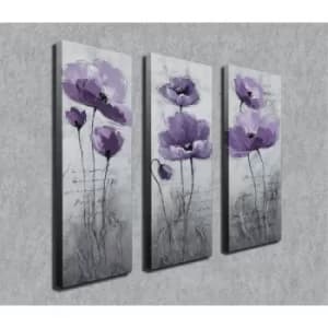 CU10 Multicolor Decorative Canvas Painting (3 Pieces)
