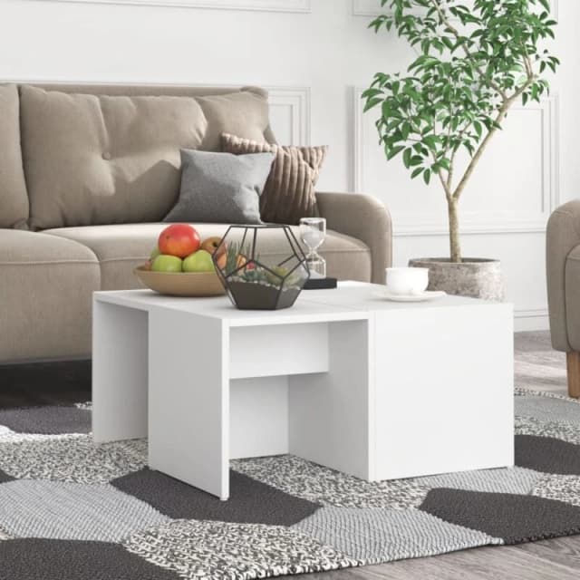 VIDAXL Coffee Tables 4 pcs White 33x33x33cm Engineered Wood Vidaxl 8720286560143