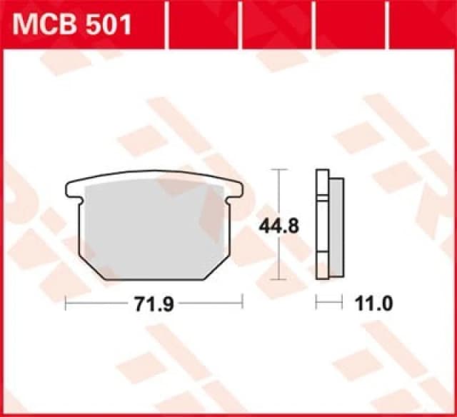 TRW MCB501 Brake pad set Brake Pad Set,disc brake (402)