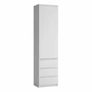 Fribo Narrow Cabinet with 3 Drawers, white