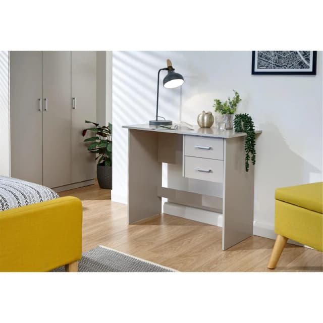 GFW Panama Grey 2 Drawer Study Desk