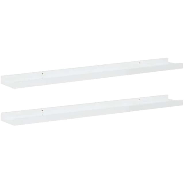 VIDAXL Wall Shelves 2 pcs High Gloss White 80x9x3cm Vidaxl 8720286417515
