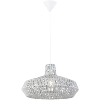 Sienna Lighting - Sienna Rope Wire Frame Pendant Ceiling Light Metal, Fabric