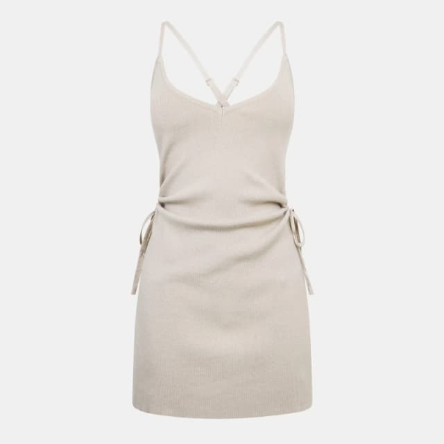 Jack Wills Cut Out Knit Mini Dress - Neutral Neutral 6