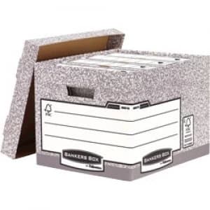 Fellowes Archive Box Grey Cardboard 285 x 333 x 390 mm 10 Pieces