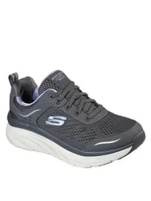 Skechers D'lux Walker Infinite Motion Trainers, Charcoal, Size 4, Women