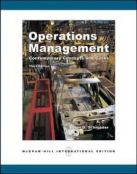Operations Management by Roger G Schroeder Paperback