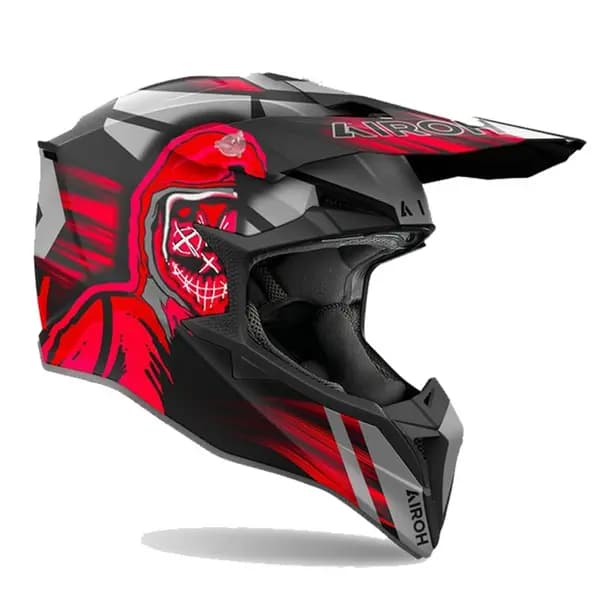 Airoh Wraaap Cyber Red Matt Offroad Helmet Size XS
