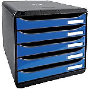 Exacompta Drawer Unit Big-Box A4 43mm Black, Blue 27.8 x 34.7 x 27.1 cm