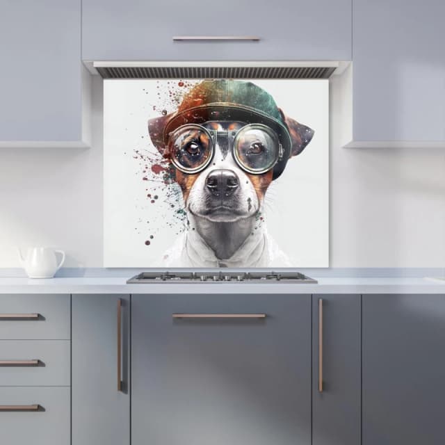 Warren Reed - Designer Jack Russell Terrier Dog Splashart Kitchen Splashback Size: 600mm x 750mm Multicolor Unisex 600mm x 750mm