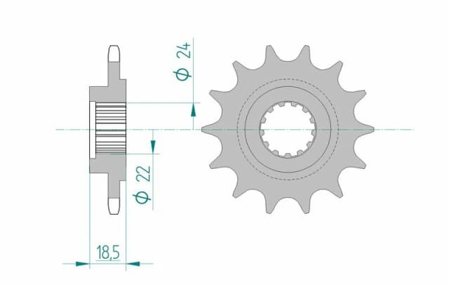 AFAM Steel Standard Front Sprocket 24603 - 520