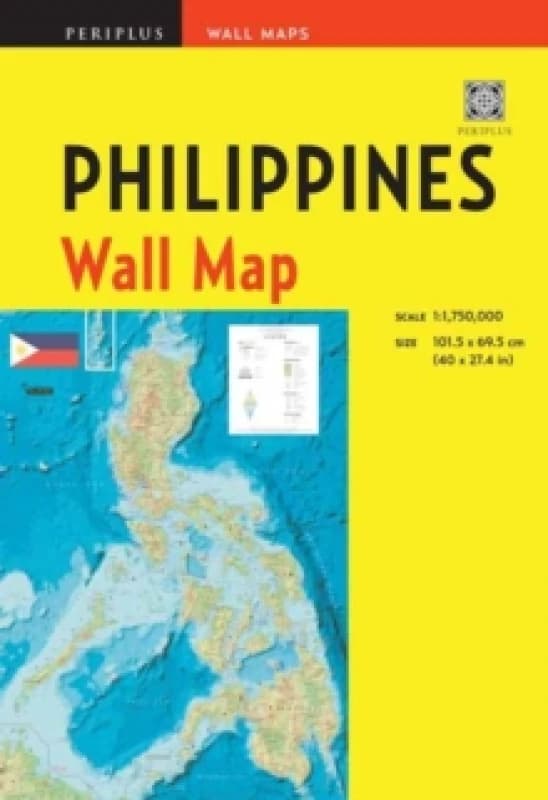 Philippines Wall Map Second Edition : Scale: 1:1,750,000; Unfolds to 40 x 27.5 inches (101.5 x 70 cm) Sheet map, folded