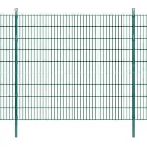 2D Garden Fence Panels & Posts Green 2008x1830 mm 8m vidaXL - Green