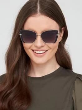 Guess Gu7633 Round Sunglasses - Black