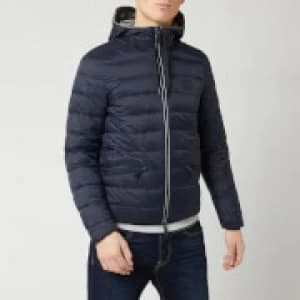 Armani Exchange Padded Down Hooded Jacket Navy Size 2XL Men