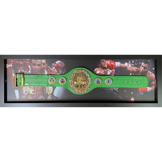 AllStarSignings Ltd Mike Tyson signed & framed WBC Championship belt Green unisex One Size