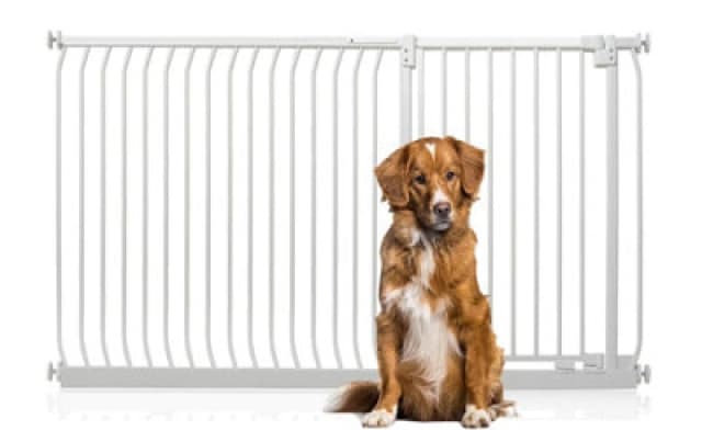 Bettacare Extra Tall Elite Dog Gate, 171Cm - 180Cm, Matt White, Extra Tall 96.8Cm In Height, Pressure Fit Pet Gate