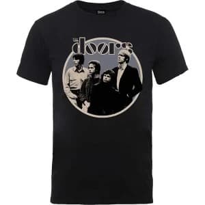 The Doors - Retro Circle Unisex Large T-Shirt - Black