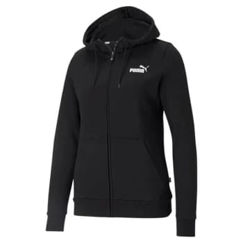 Puma Essential Full Zip Hoodie Womens - Black