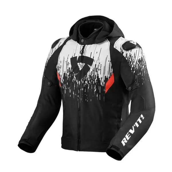 REV'IT! Quantum 2 H2O Jacket Black White Size M