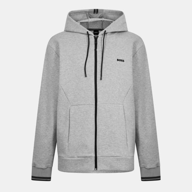 Boss Mens Zip Hoodie, Advanced Stretch Zip Hoodies S Silver 53309611350