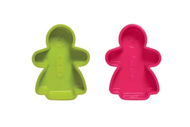 Premier Housewares Silicone Baking Gingerbread Ladies Cake Moulds Multi