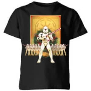 Star Wars Candy Cane Stormtroopers Kids Christmas T-Shirt - Black - 11-12 Years