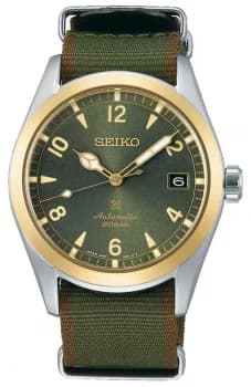 Seiko Alpinist Green Nylon Strap Green Dial SPB212J1 Watch