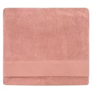 Textured Weave Bath Sheet Blush