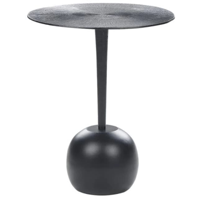Beliani Rustic Side Table Eucla Metal Black