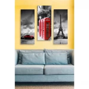 MDF0031 Multicolor Decorative MDF Painting (3 Pieces)