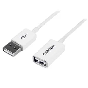 USB 2.0 A (M) to USB 2.0 A (F) 2m White OEM Extension Data Cable