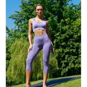 Tombo Ladies/Womens Seamless Cropped Leggings (L/XL) (Dark Grey Marl)