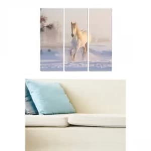 MDF3010129 Multicolor Decorative MDF Painting (3 Pieces)