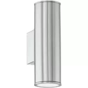 Riga - Outdoor Up Down Wall Light Stainless Steel, GU10 - Eglo